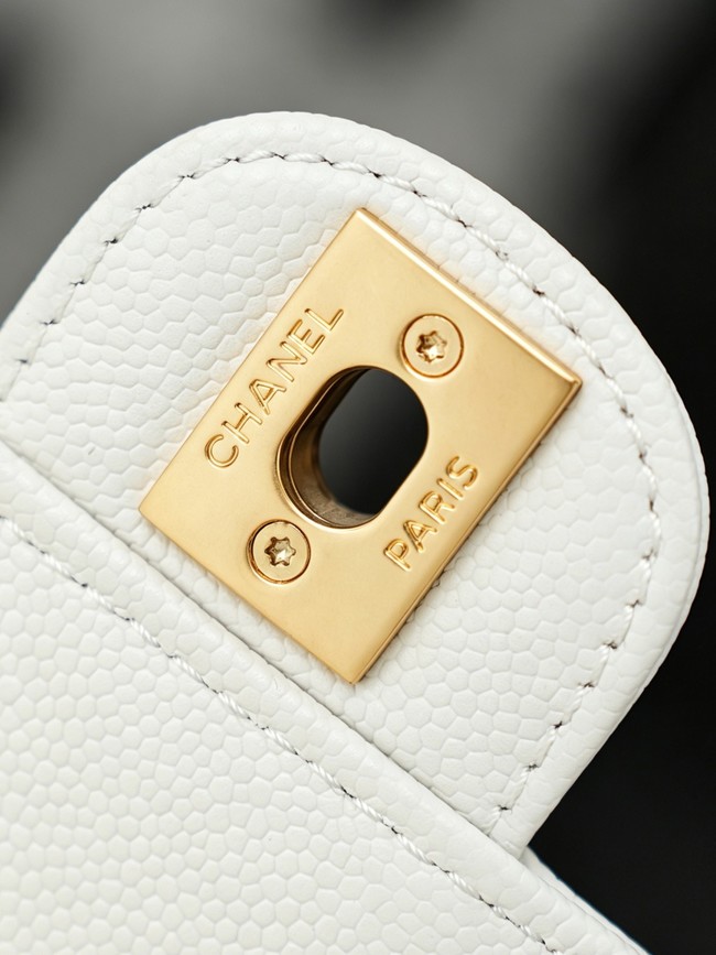 CHANEL mall Bowling Bag AS6143 white