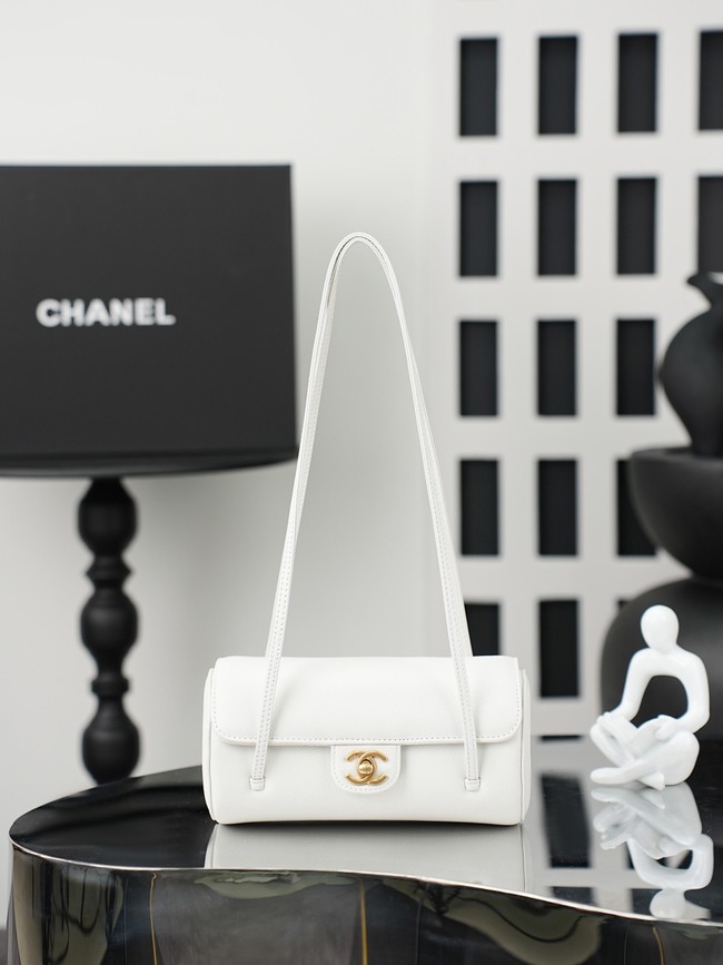 CHANEL mall Bowling Bag AS6143 white