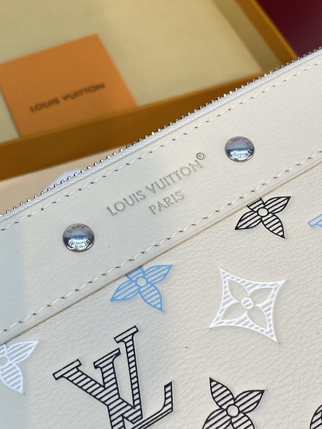 Louis Vuitton DAILY POUCH calfskin leather MM M28913 Ecru White 