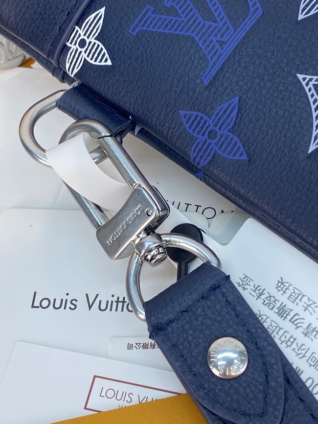 Louis Vuitton DAILY POUCH calfskin leather MM M28913 dark blue