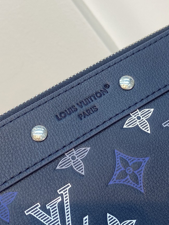 Louis Vuitton DAILY POUCH calfskin leather MM M28913 dark blue