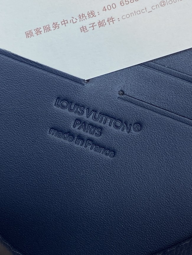 Louis Vuitton Pochette Voyage calfskin leather MM M61692 dark blue