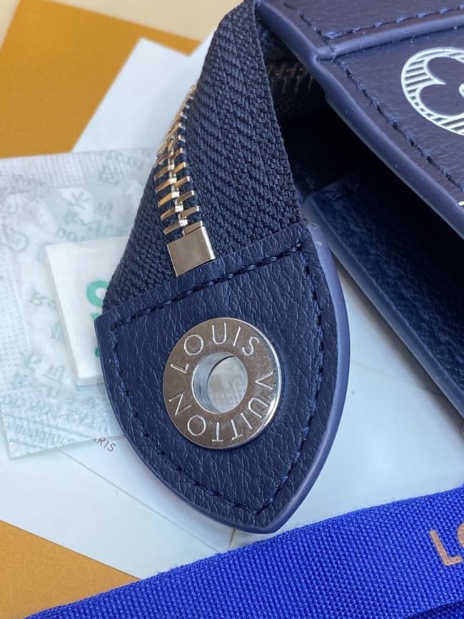 Louis Vuitton Pochette Voyage calfskin leather MM M61692 dark blue