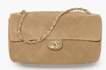 CHANEL Maxi Flapbag Suede Calfskin AS6233 brown
