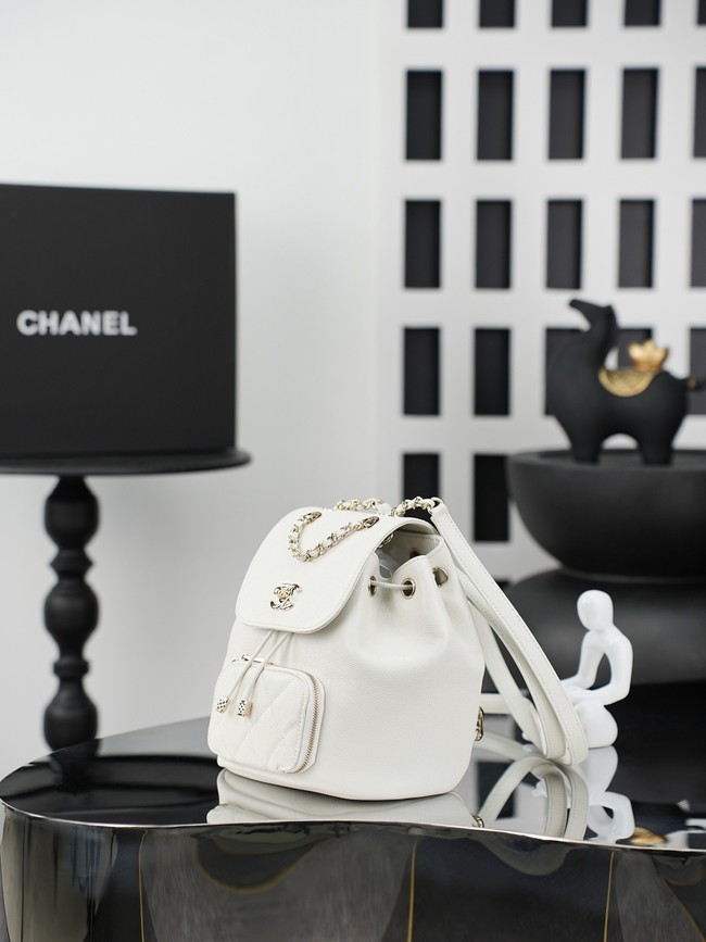 Chanel SMALL BACKPACK AS3530 white