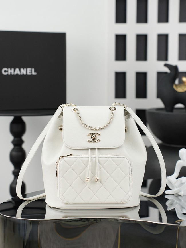 Chanel Calfskin BACKPACK AS3531 white
