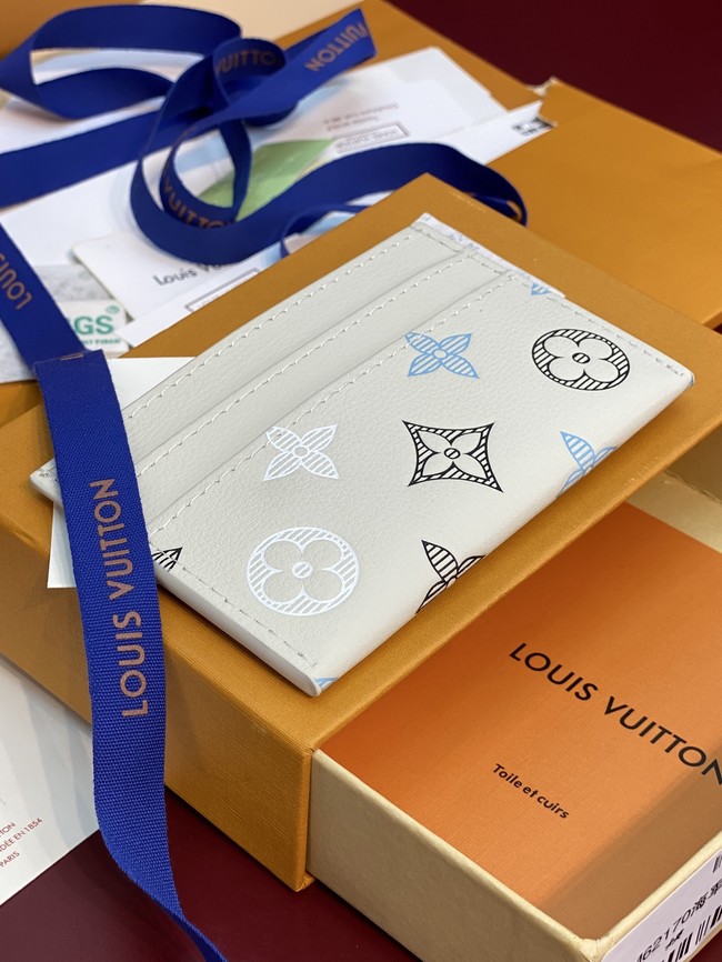 Louis Vuitton Double Card Holder M62170 Ecru White