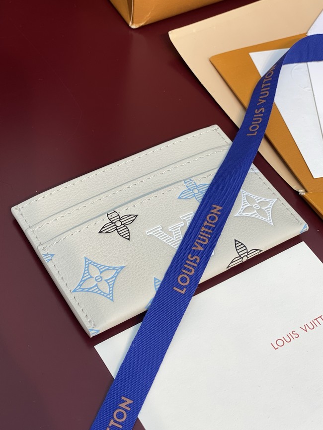 Louis Vuitton Double Card Holder M62170 Ecru White