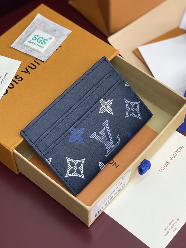 Louis Vuitton Double Card Holder M62170 dark blue