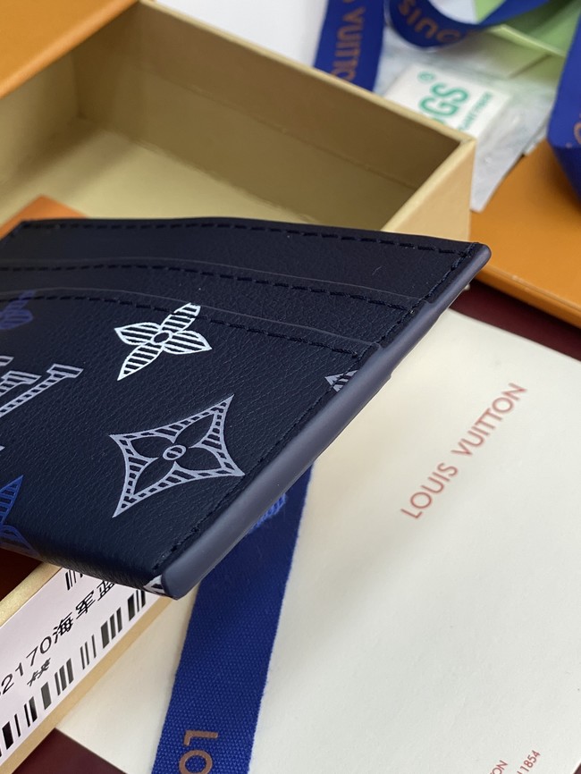 Louis Vuitton Double Card Holder M62170 dark blue