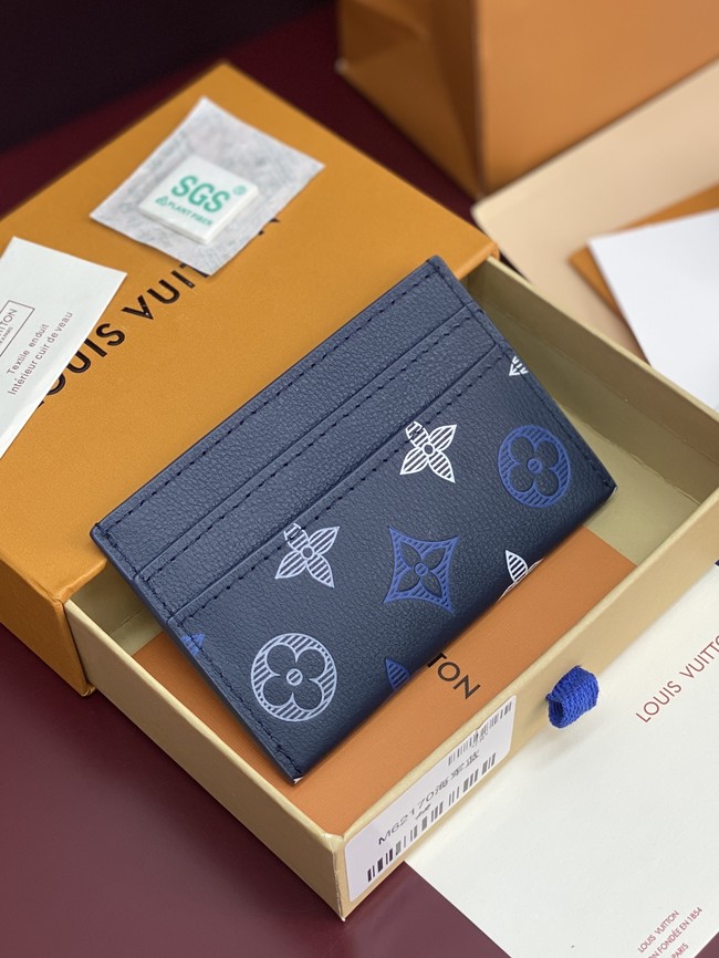 Louis Vuitton Double Card Holder M62170 dark blue
