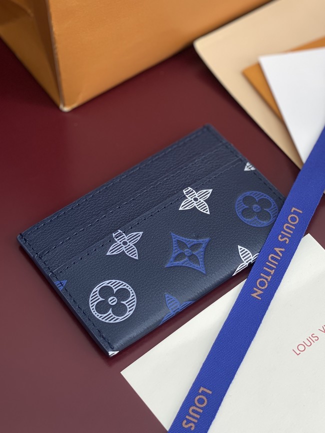 Louis Vuitton Double Card Holder M62170 dark blue