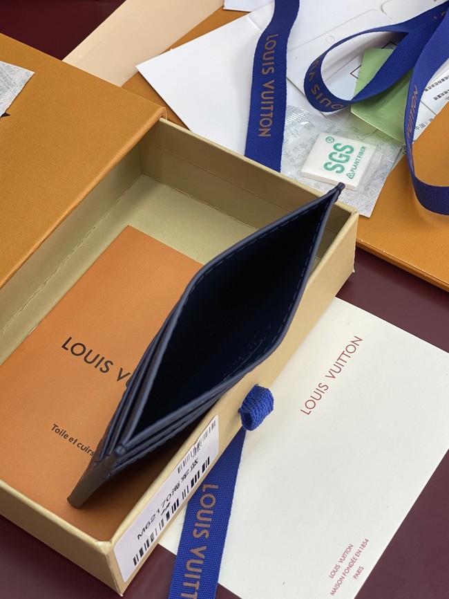 Louis Vuitton Double Card Holder M62170 dark blue