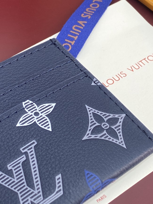 Louis Vuitton Double Card Holder M62170 dark blue