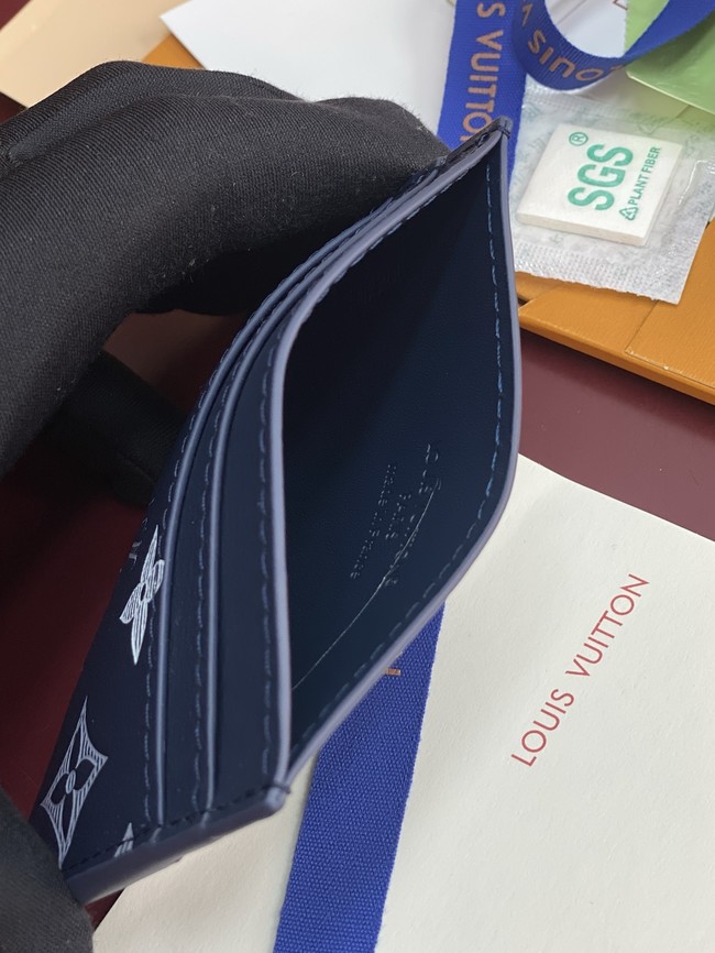 Louis Vuitton Double Card Holder M62170 dark blue
