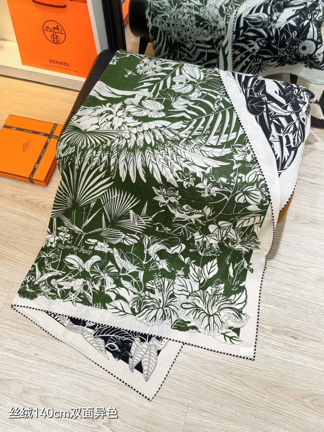 Hermes Shawl Cashmere and Silk 76130-3