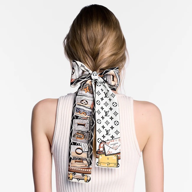 Louis Vuitton Twilly silk scarf H06427-2