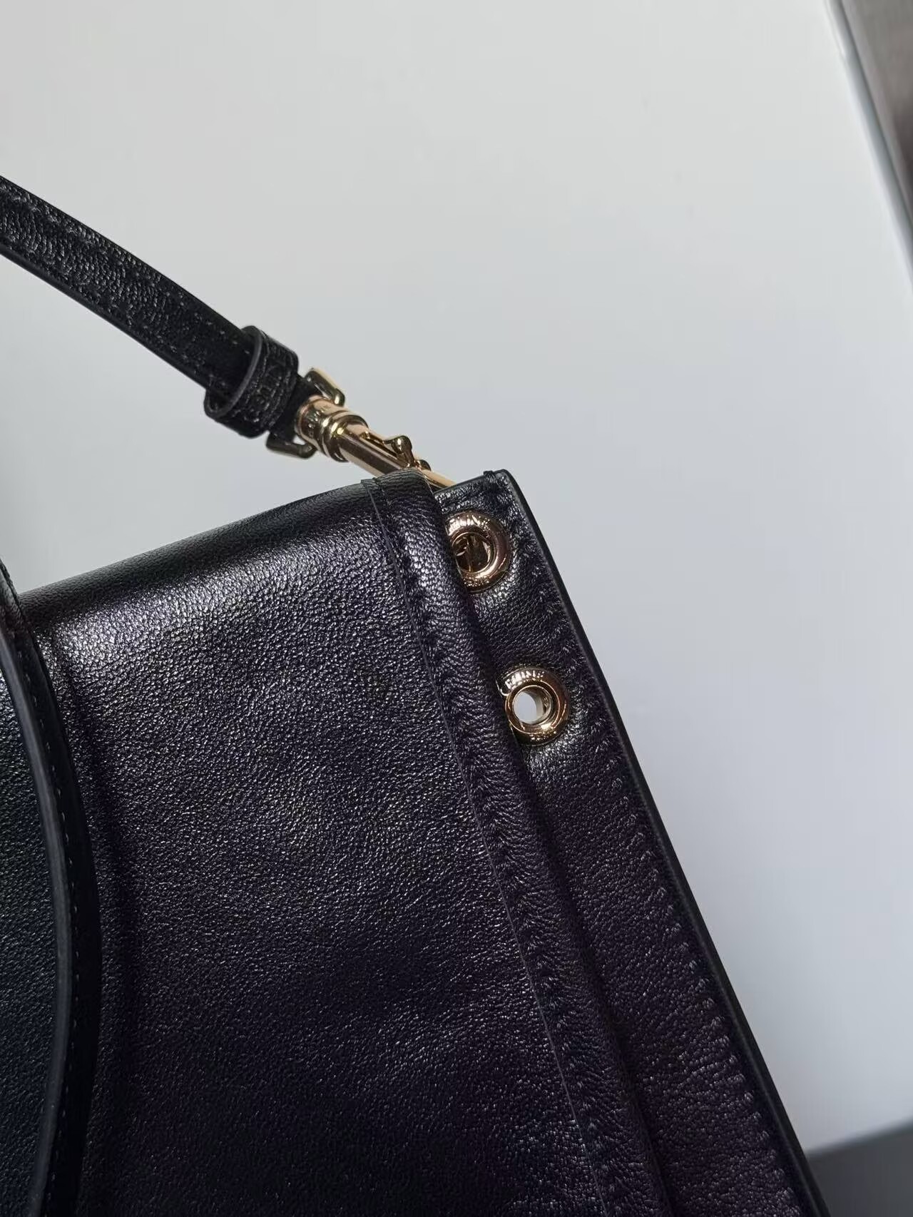 CELINE Original Leather Shoulder Bag C63201 Black