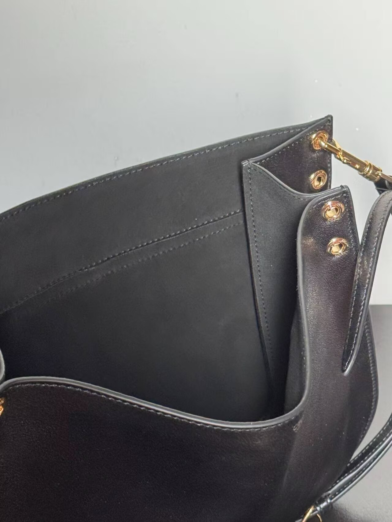 CELINE Original Leather Shoulder Bag C63201 Black