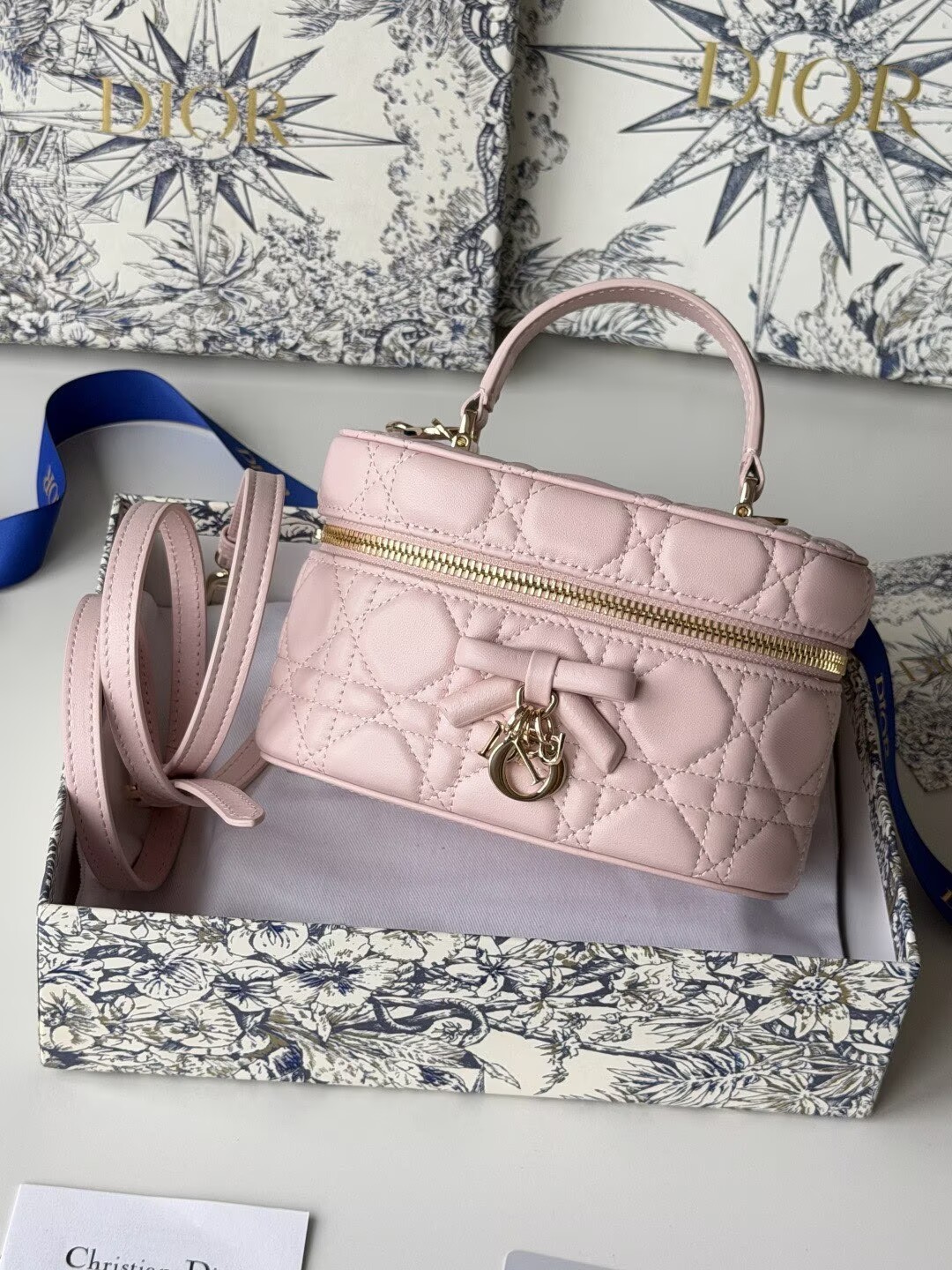 Dior Original Leather Makeup Bag S2603PUQA_M39Z Pink