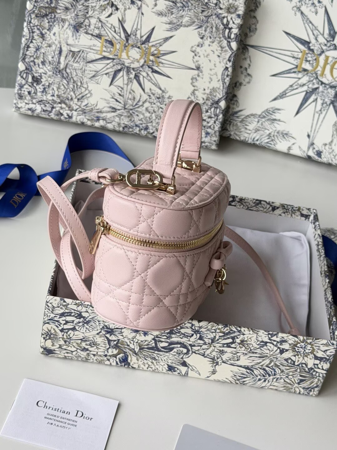 Dior Original Leather Makeup Bag S2603PUQA_M39Z Pink