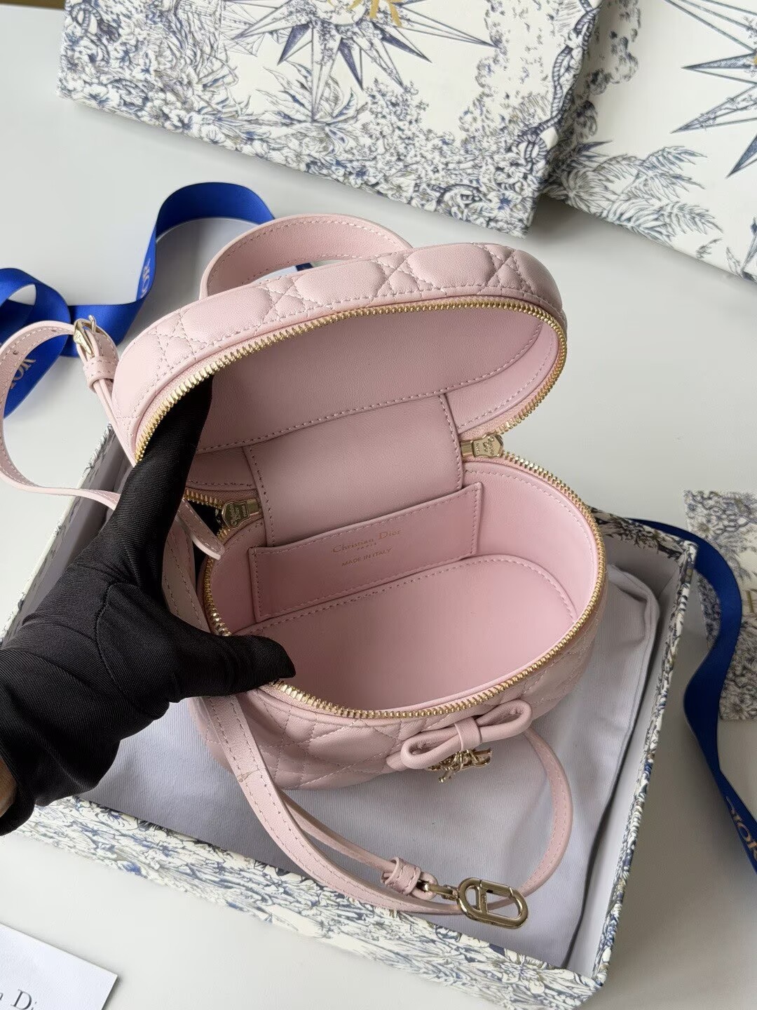 Dior Original Leather Makeup Bag S2603PUQA_M39Z Pink