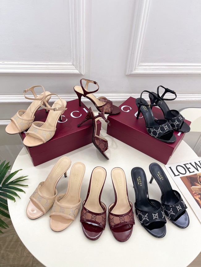 GUCCI Womens crystal slide sandal 855831-1