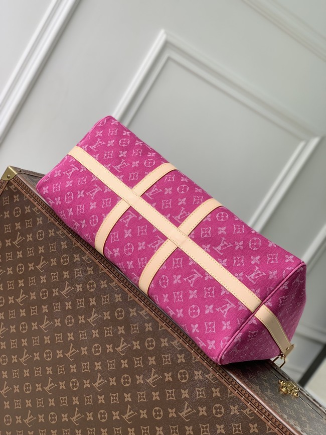 Louis Vuitton Keepall Bandouliere 45 M27944 Fuchsia Denim