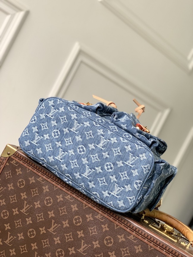 Louis Vuitton Montsouris Cargo Backpack M27330 Blue Denim