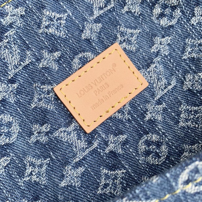 Louis Vuitton Montsouris Cargo Backpack M27330 Blue Denim