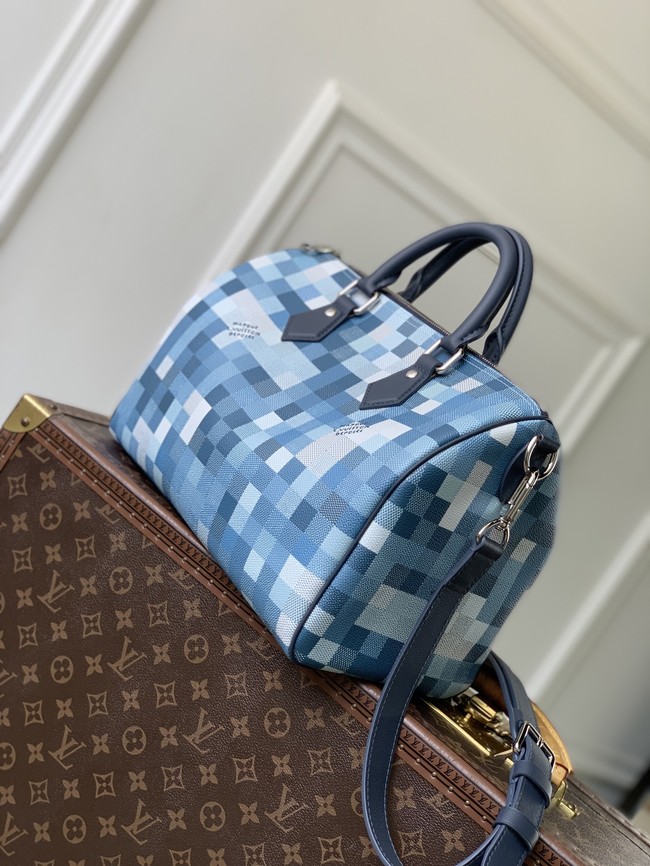 Louis Vuitton NEW Speedy 30 Bandouliere M28978 Indigo Blue