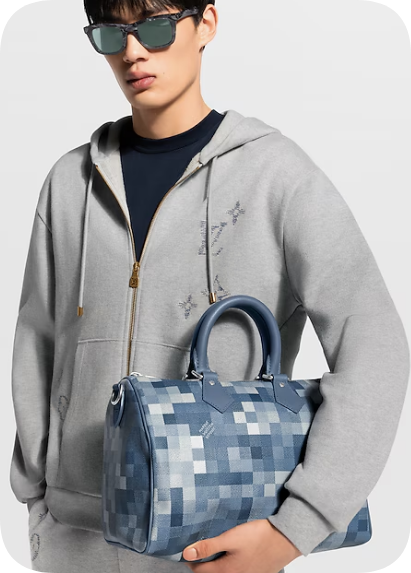 Louis Vuitton NEW Speedy 30 Bandouliere M28978 Indigo Blue