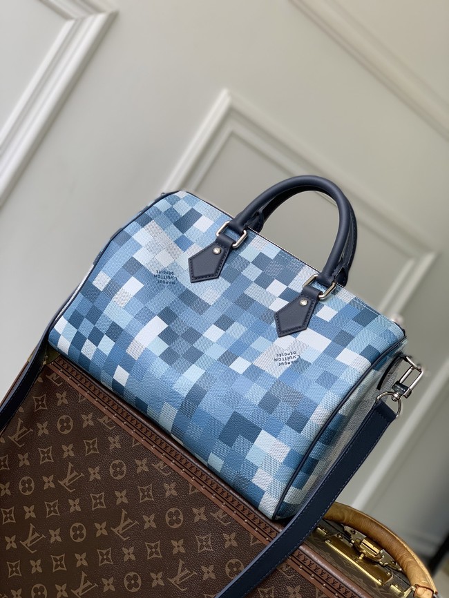 Louis Vuitton NEW Speedy 30 Bandouliere M28978 Indigo Blue