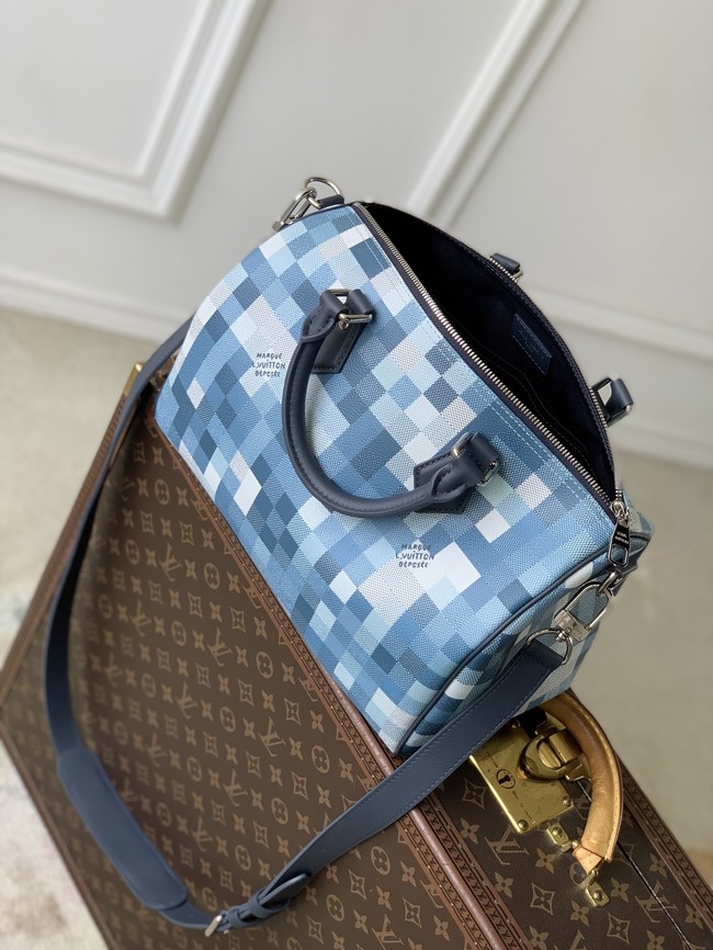 Louis Vuitton NEW Speedy 30 Bandouliere M28978 Indigo Blue