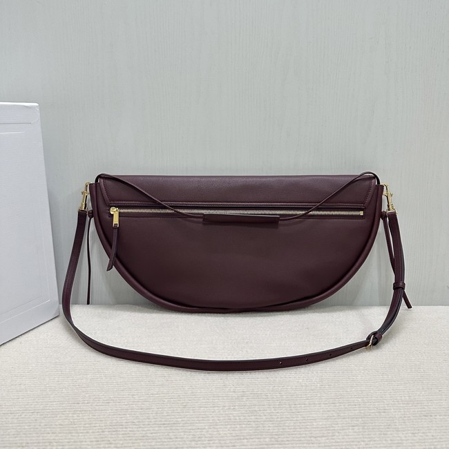 CELINE HALFMOON SOFT TRIOMPHE BAG IN SUPPLE SHINY LAMBSKIN 124142 SYRAH
