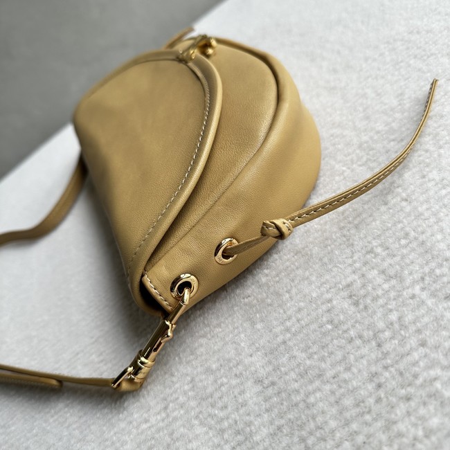 CELINE LITTLE HALFMOON SOFT TRIOMPHE IN SUPPLE SHINY LAMBSKIN 73778 SANDCASTLE