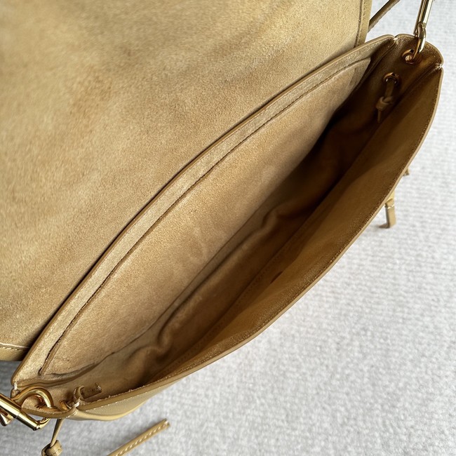 CELINE LITTLE HALFMOON SOFT TRIOMPHE IN SUPPLE SHINY LAMBSKIN 73778 SANDCASTLE
