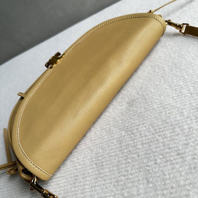 CELINE LITTLE HALFMOON SOFT TRIOMPHE IN SUPPLE SHINY LAMBSKIN 73778 SANDCASTLE