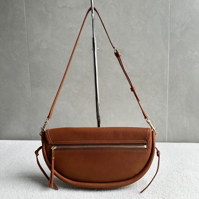 CELINE LITTLE HALFMOON SOFT TRIOMPHE IN SUPPLE SHINY LAMBSKIN 73778 SOFT TAN