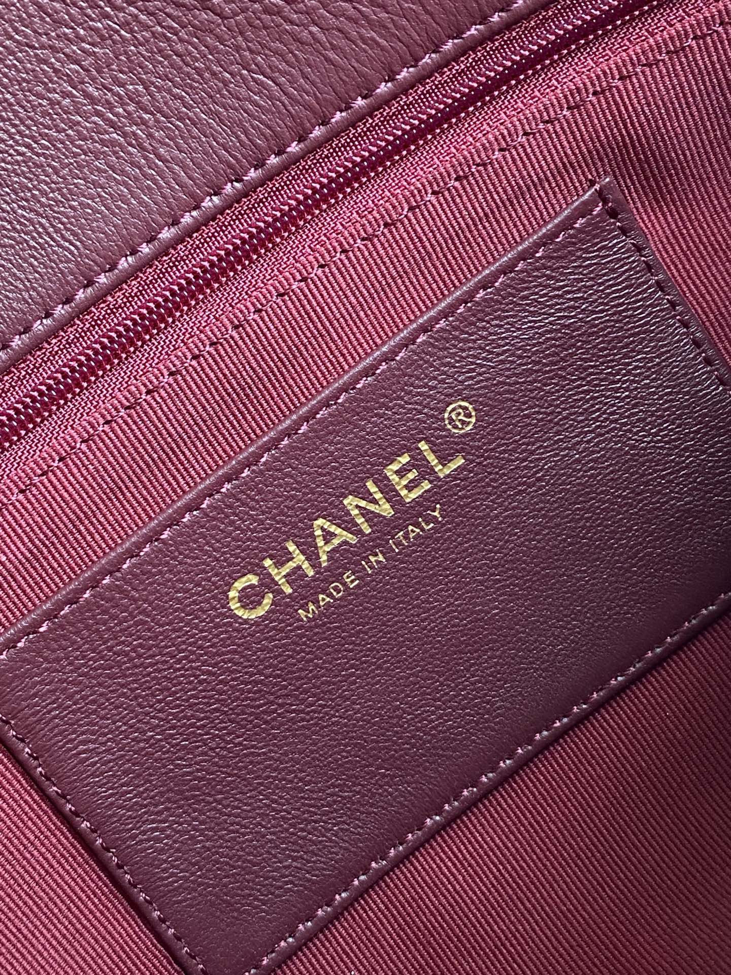 CHANEL Lambskin Flap Bag AS6112 Dark Burgundy