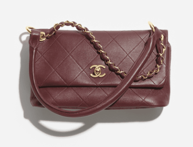 CHANEL Lambskin Flap Bag AS6112 Dark Burgundy