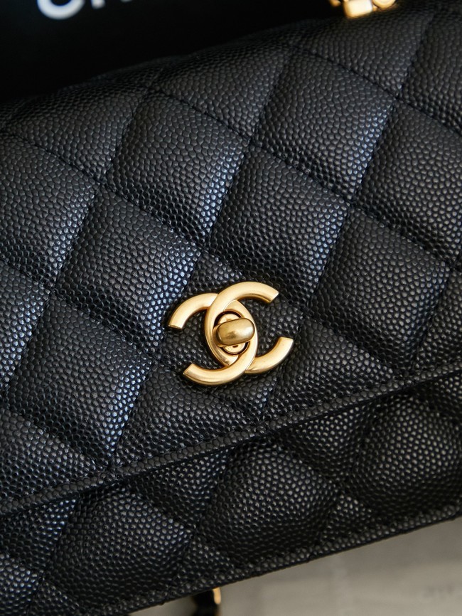 CHANEL Mini Flap Bag with Top Handle AP4798 black