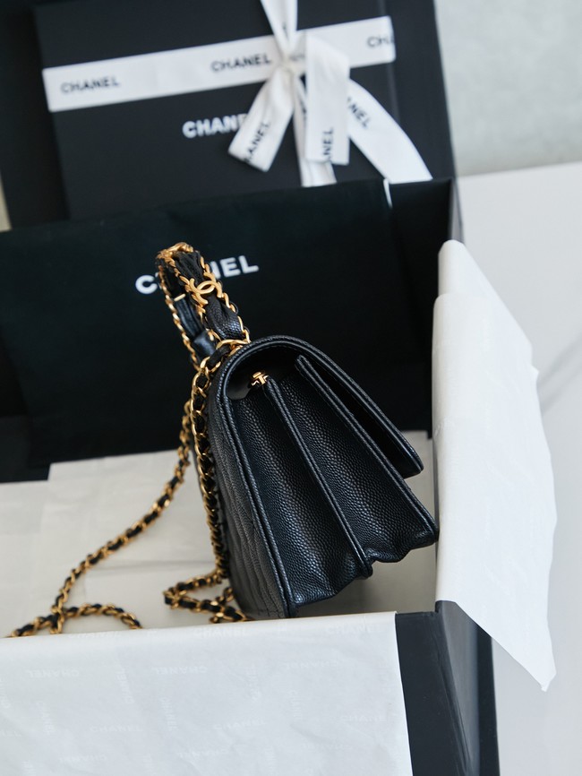 CHANEL Mini Flap Bag with Top Handle AP4798 black