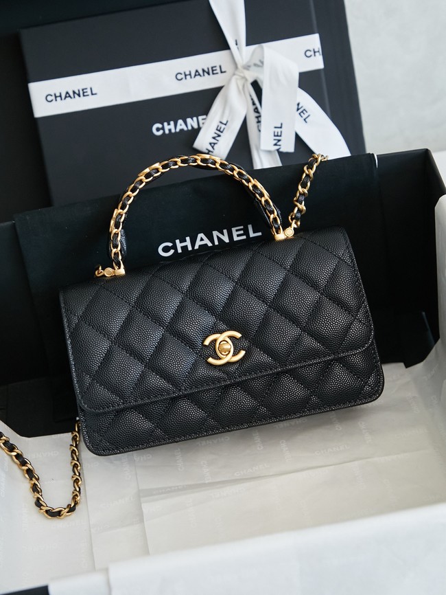 CHANEL Mini Flap Bag with Top Handle AP4798 black