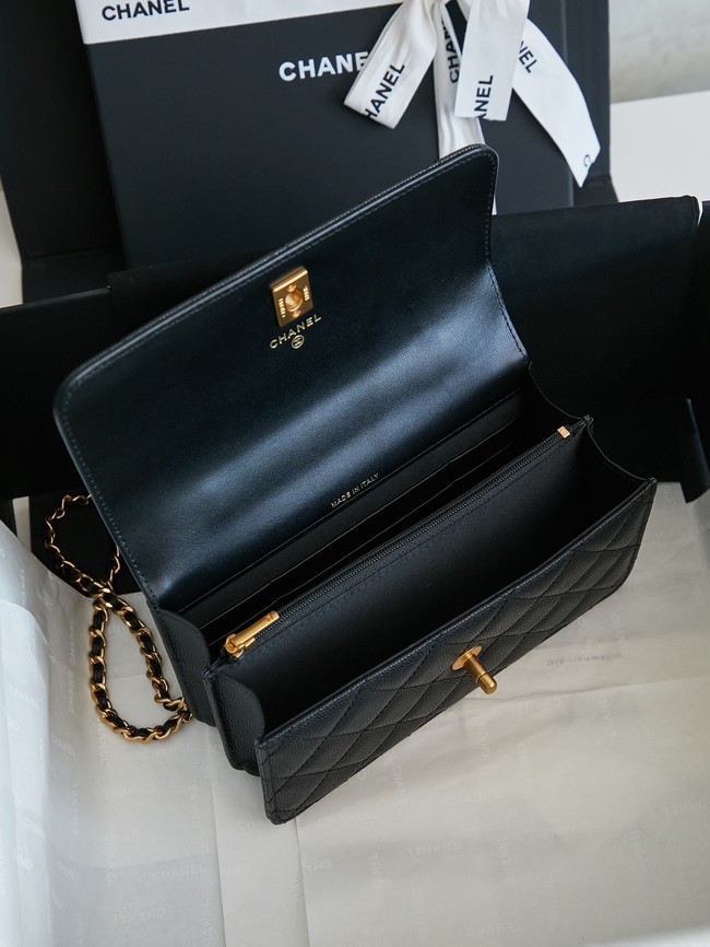 CHANEL Mini Flap Bag with Top Handle AP4798 black