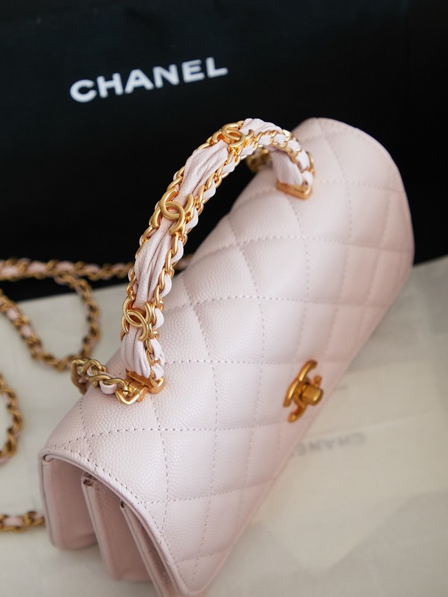 CHANEL Mini Flap Bag with Top Handle AP4798 pink