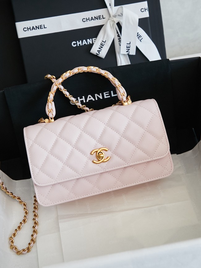 CHANEL Mini Flap Bag with Top Handle AP4798 pink