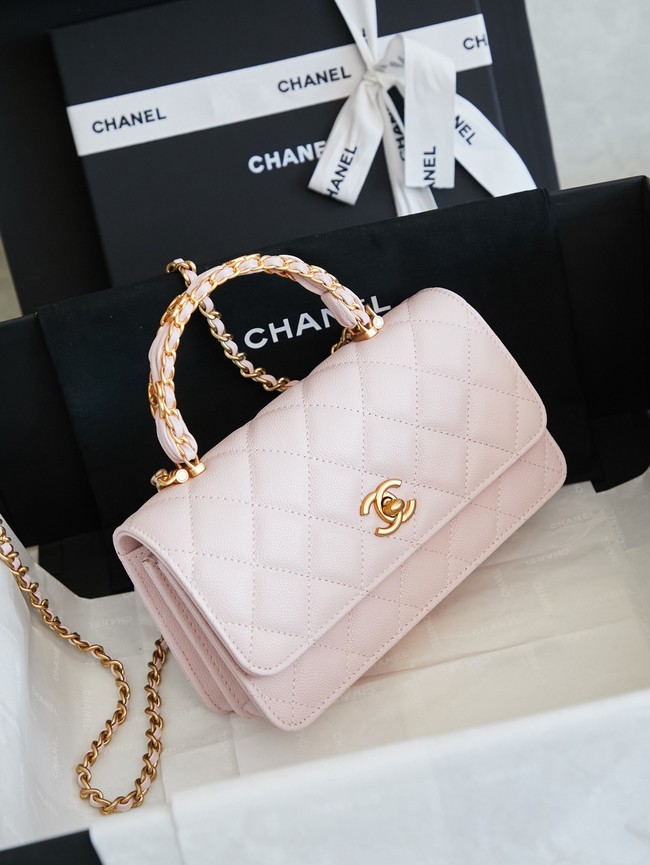 CHANEL Mini Flap Bag with Top Handle AP4798 pink