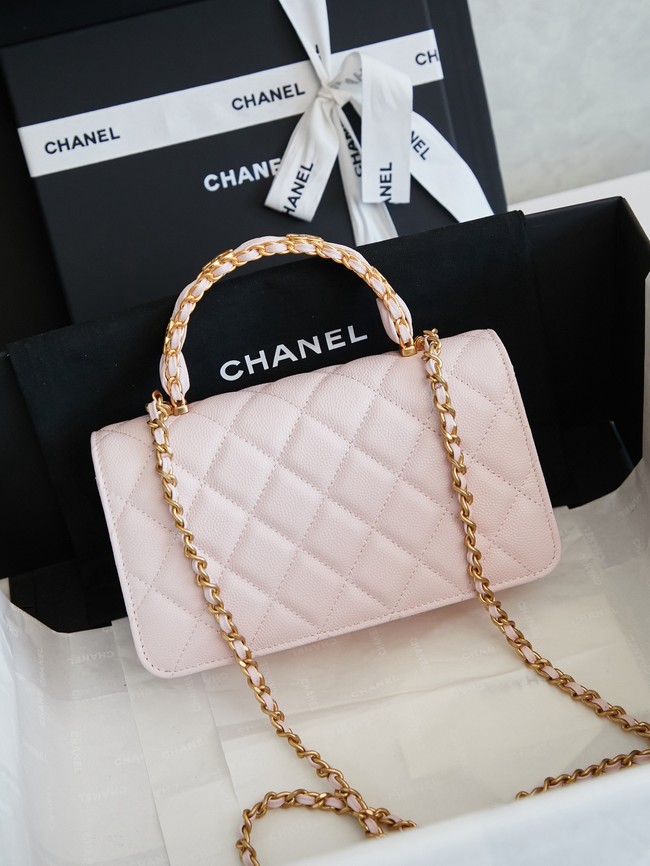 CHANEL Mini Flap Bag with Top Handle AP4798 pink