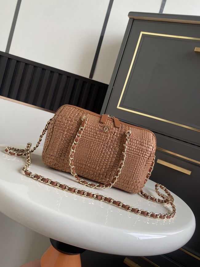 CHANEL Small Bowling Bag AS4474 tan